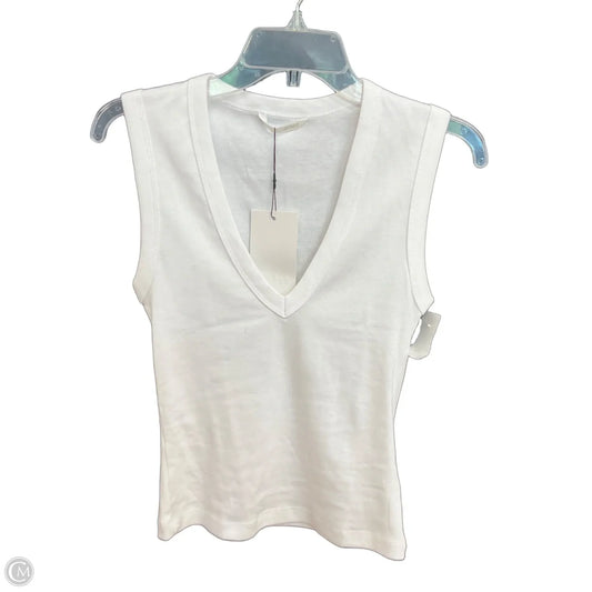 Top Sleeveless Basic By Zara In White, Size: M