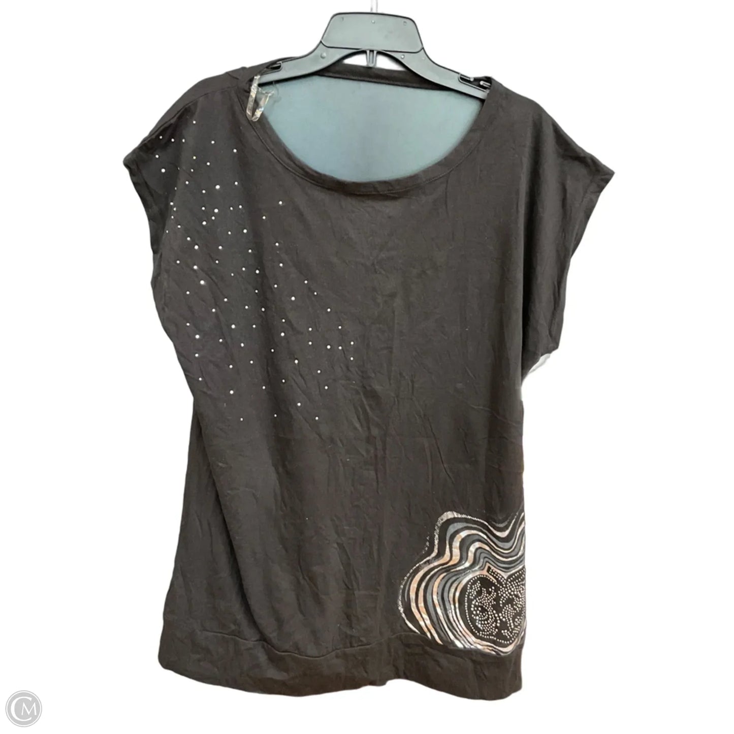 Top Short Sleeve By Clothes Mentor In Black, Size: 2x