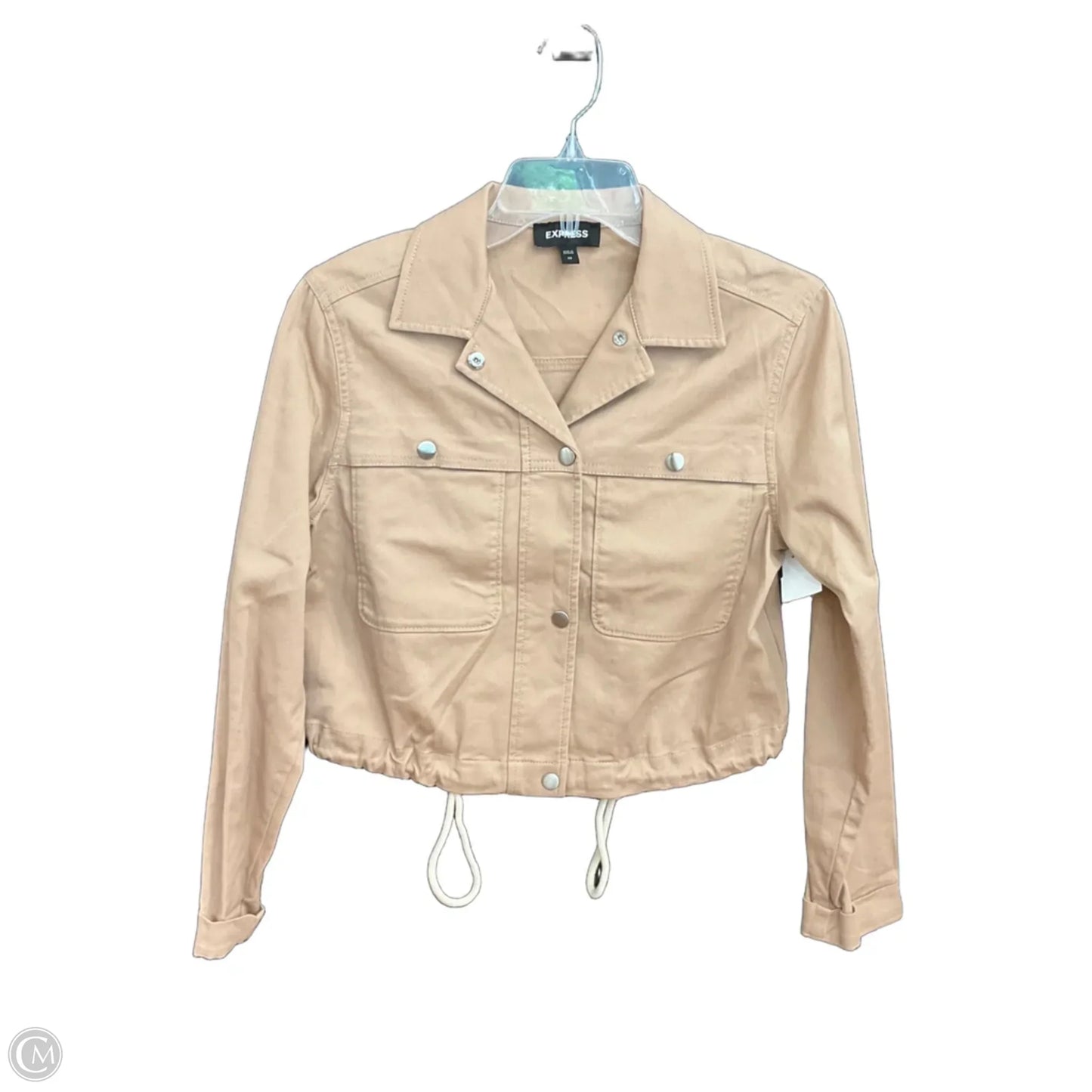 Jacket Denim By Express In Brown Denim, Size: Xs