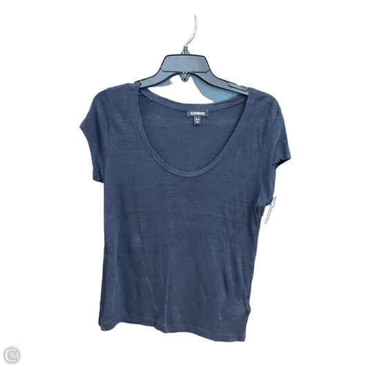 Top Short Sleeve Basic By Express In Navy, Size: Xs
