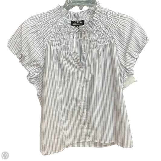 Blouse Short Sleeve By J. Crew In Striped Pattern, Size: M