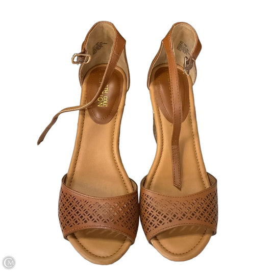 Sandals Heels Wedge By Kenneth Cole Reaction In Brown, Size: 7.5