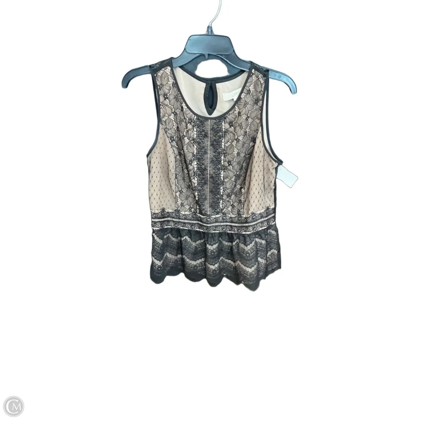 Top Sleeveless By Loft In Black, Size: M