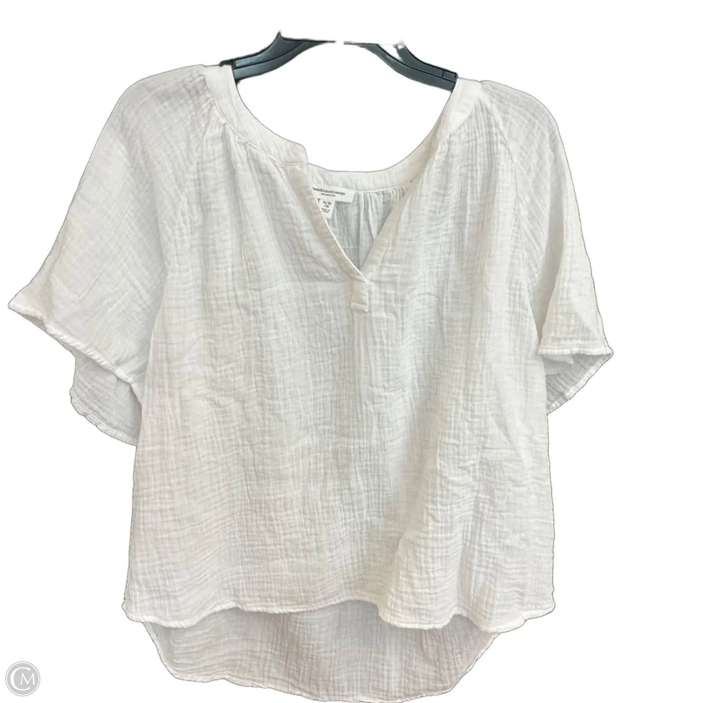 Top Short Sleeve By Beachlunchlounge In White, Size: Xl