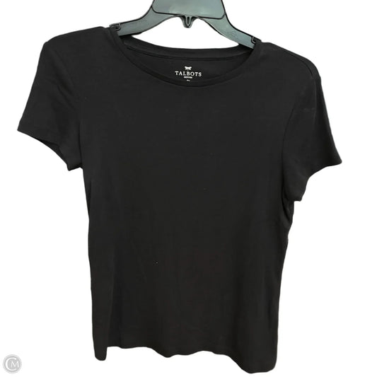 Top Short Sleeve Basic By Talbots In Black, Size: Sp