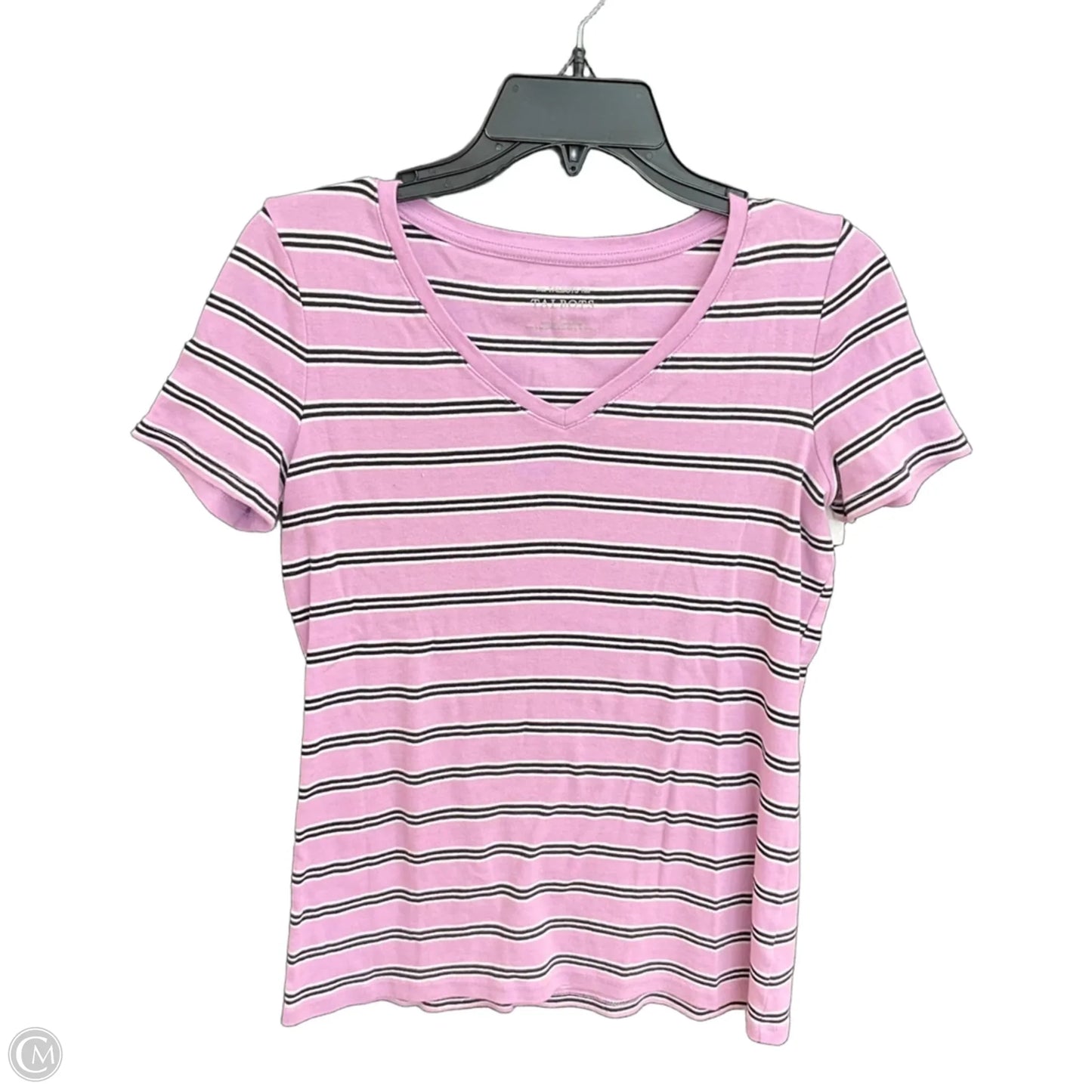 Top Short Sleeve By Talbots In Striped Pattern, Size: S