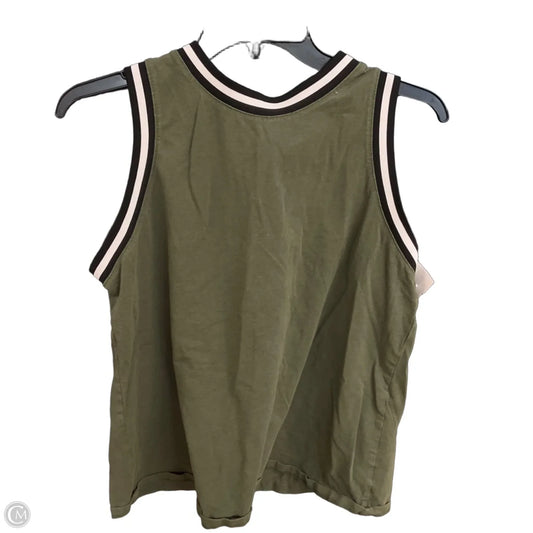 Top Sleeveless By Hunter In Green, Size: L