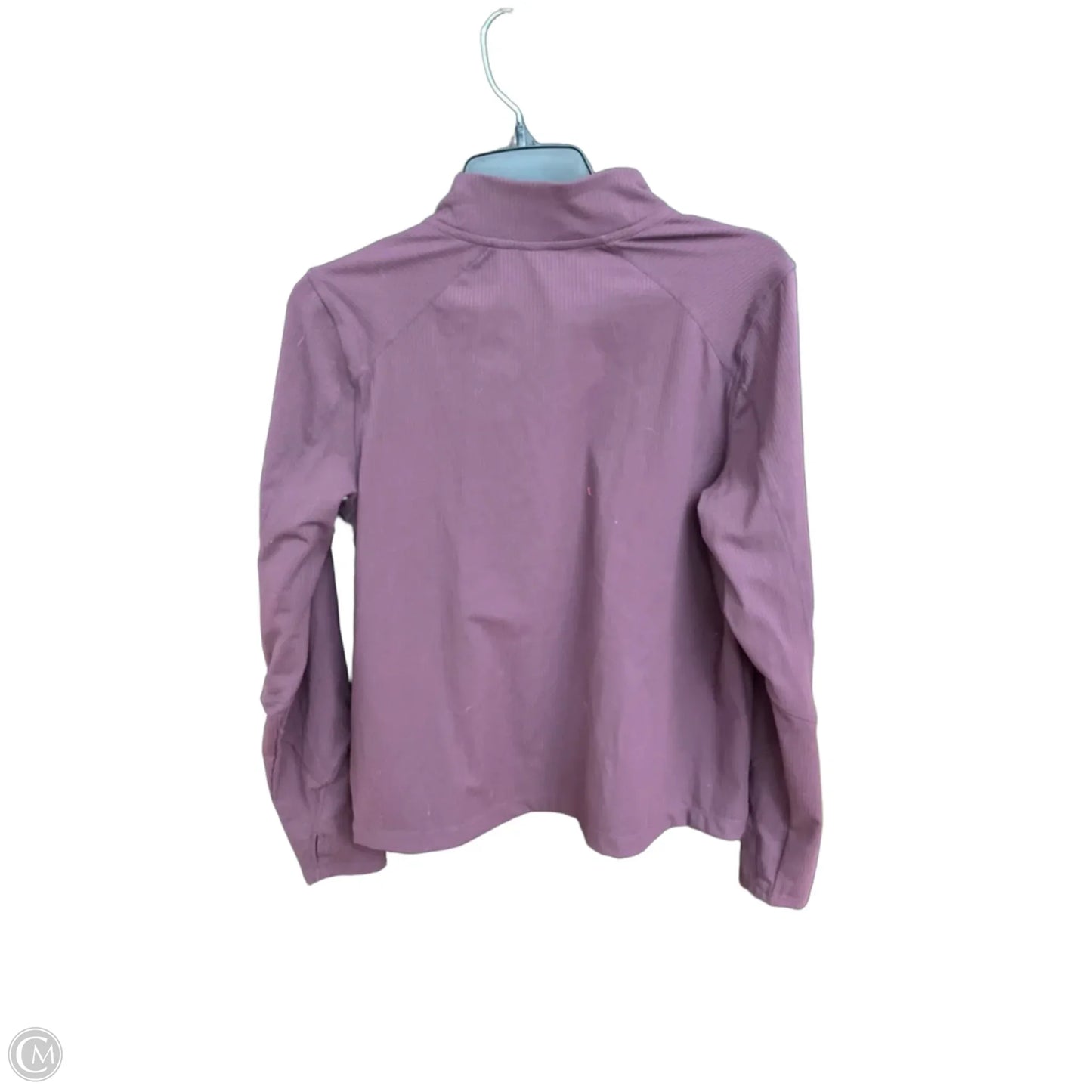 Athletic Top Long Sleeve Collar By Mondetta In Purple, Size: L