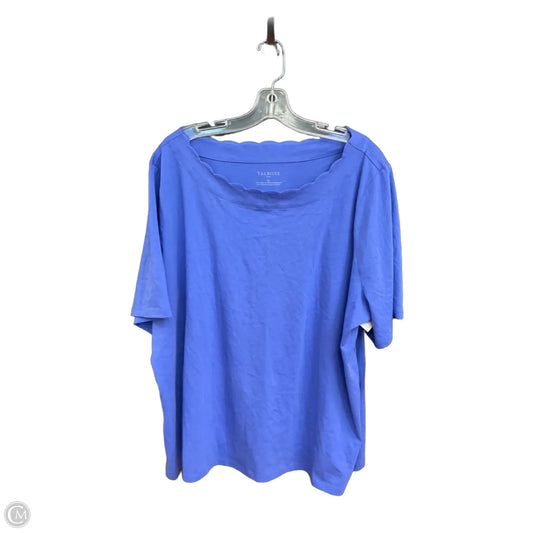 Top Short Sleeve Basic By Talbots In Blue, Size: 3x