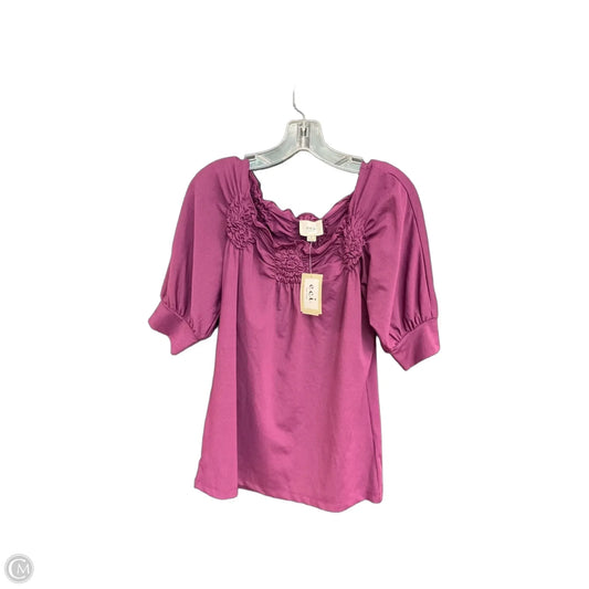Top Short Sleeve By Eci In Purple, Size: M