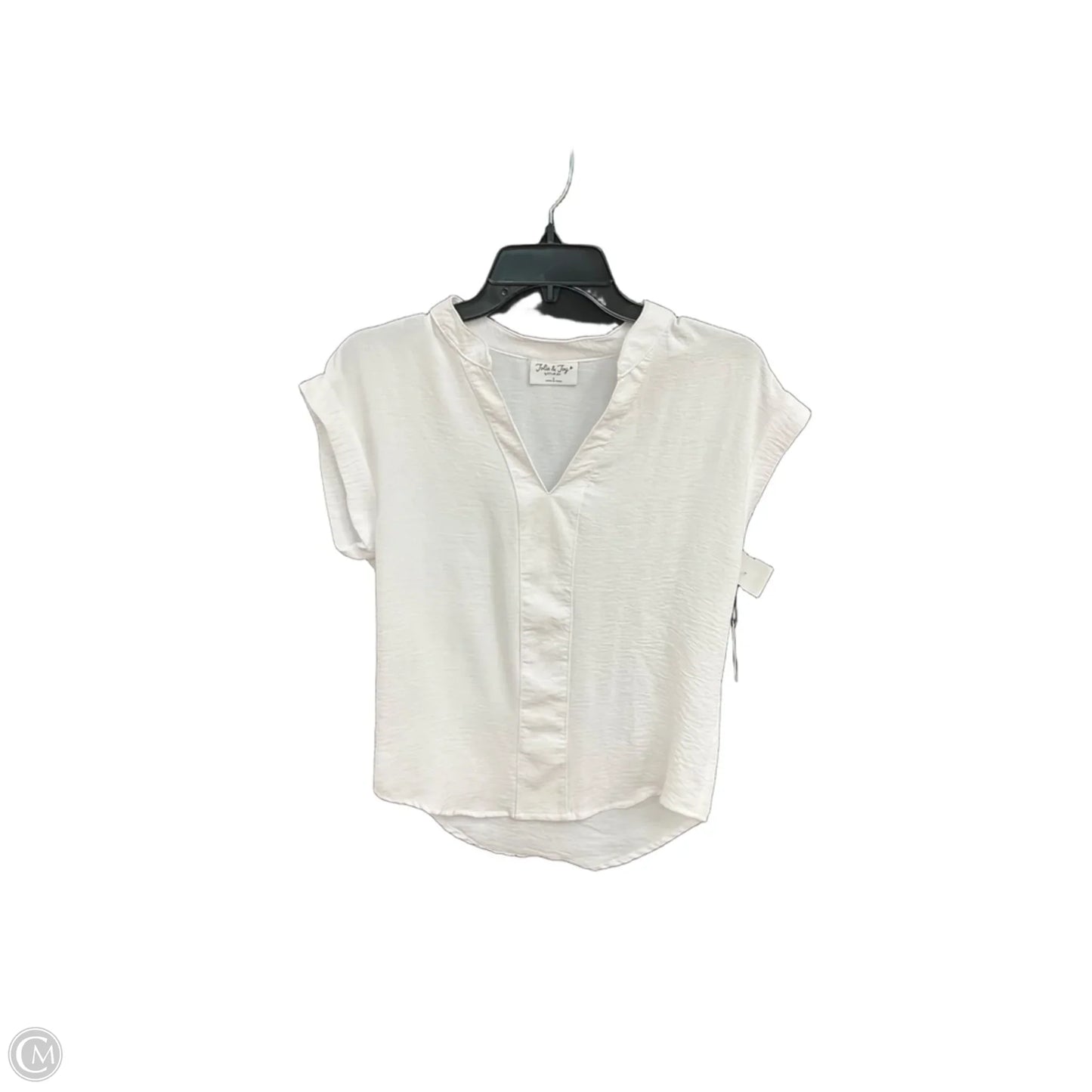 Top Short Sleeve By Jolie & Joy In White, Size: S