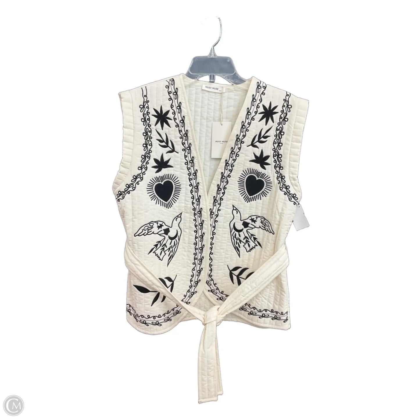 Vest Puffer & Quilted By Cma In White, Size: M