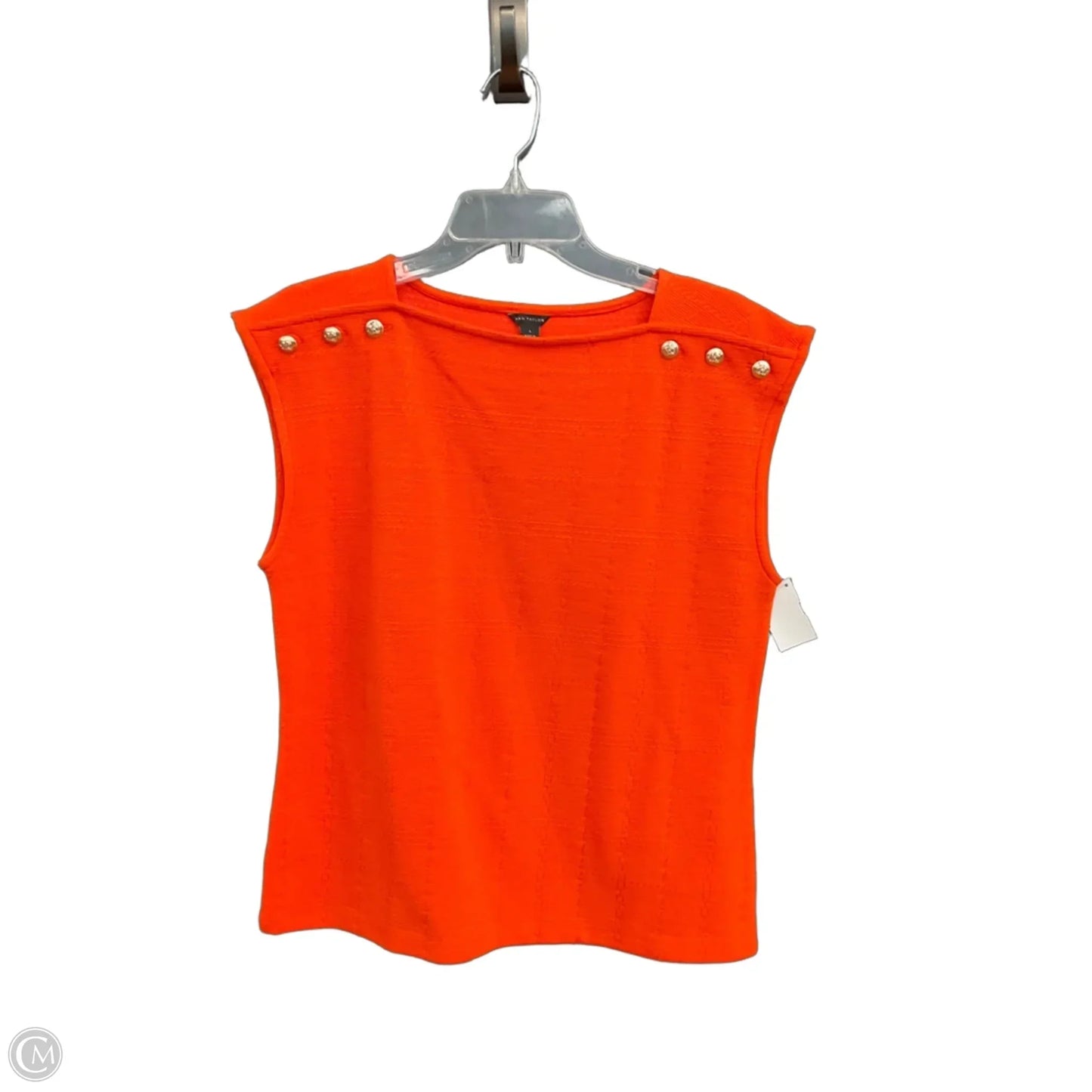 Top Sleeveless By Ann Taylor In Orange, Size: L