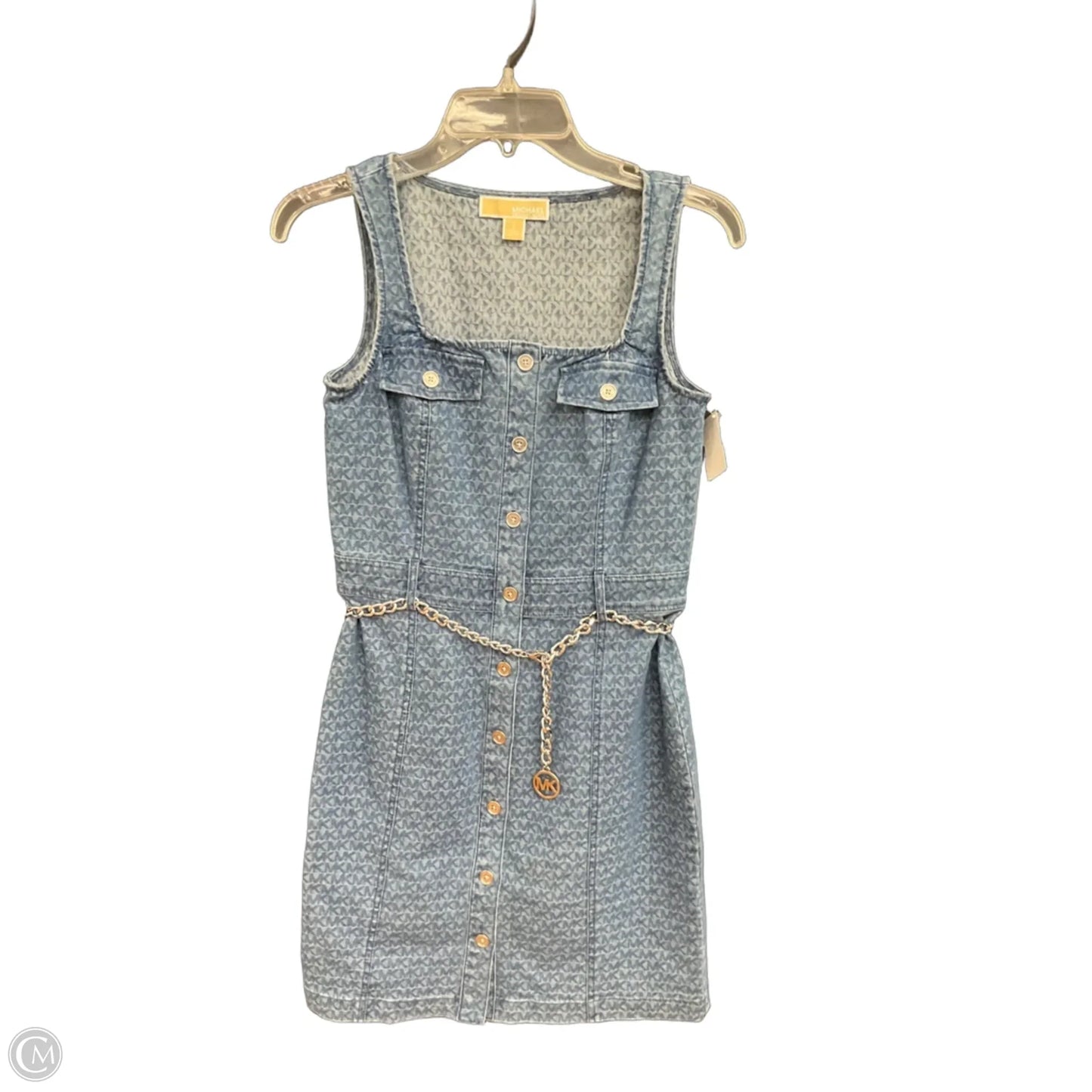 Dress Casual Midi By Michael By Michael Kors In Blue Denim, Size: 0