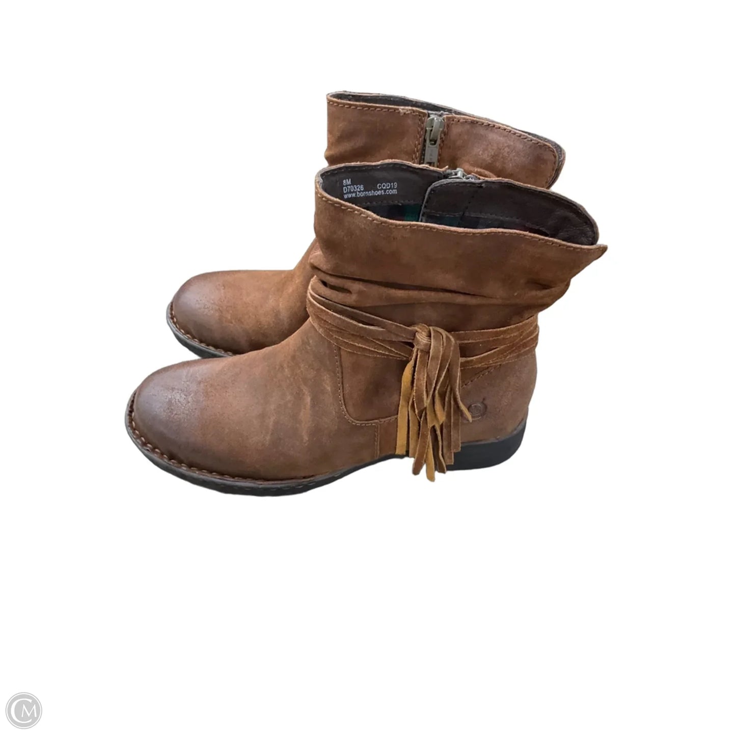 Boots Ankle Flats By Born In Brown, Size: 8