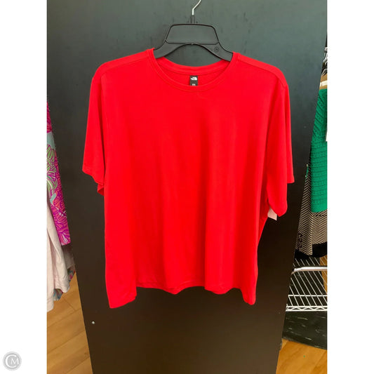 Athletic Top Short Sleeve By The North Face In Red, Size: Xxl