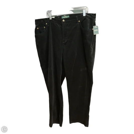 Pants Corduroy By Lauren By Ralph Lauren In Black, Size: 22