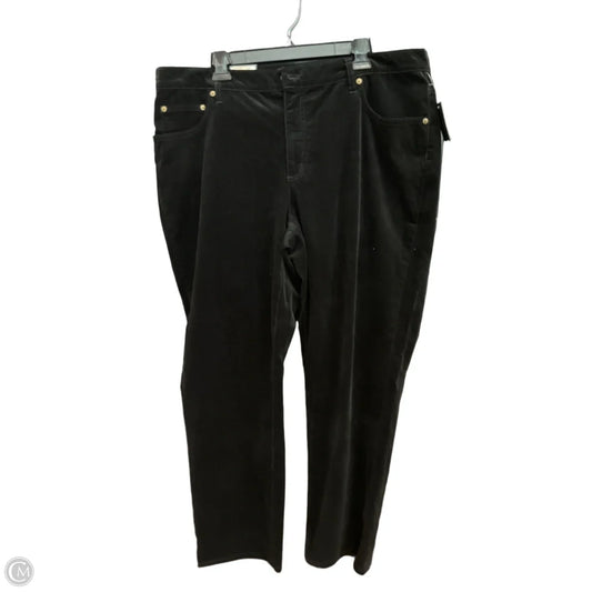 Pants Corduroy By Lauren By Ralph Lauren In Black, Size: 20