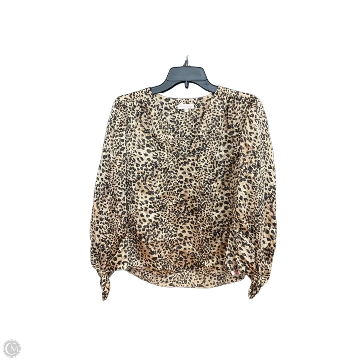 Top Long Sleeve By Rebecca Taylor In Animal Print, Size: S