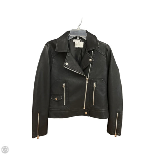 Jacket Faux Fur & Sherpa By Top Shop In Black, Size: M