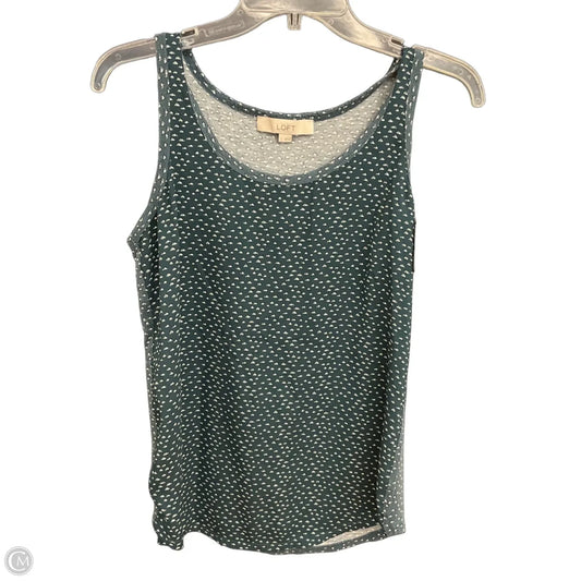 Top Sleeveless By Loft In Green, Size: S