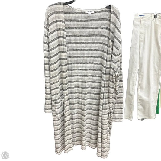 Cardigan By Nine West In Striped Pattern, Size: Xxl