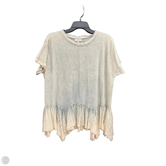 Top Short Sleeve By Easel In Blue Denim, Size: S