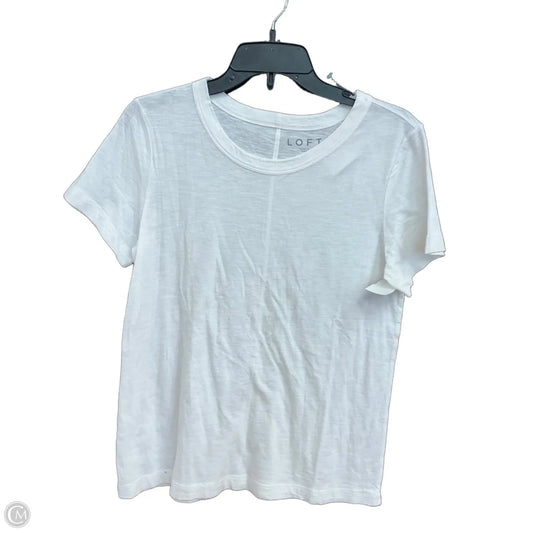 Top Short Sleeve Basic By Loft In White, Size: S