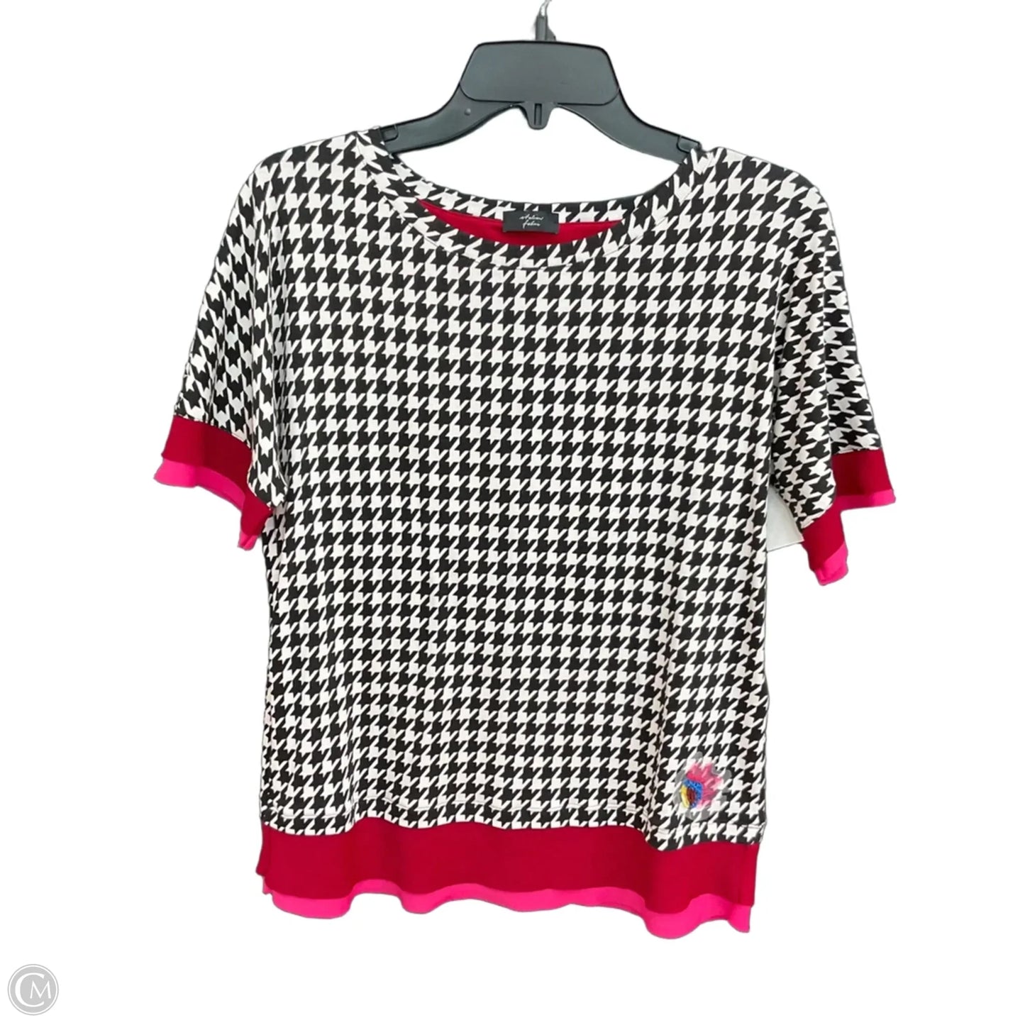 Top Short Sleeve By Cmb In Black & White, Size: S
