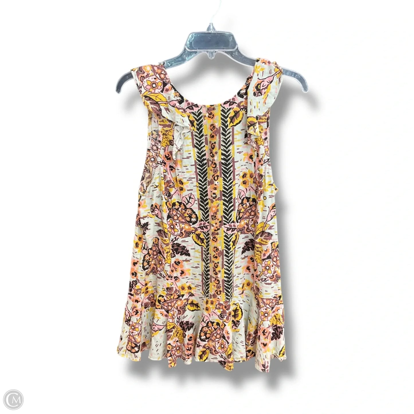 Top Sleeveless By Free People In Floral Print, Size: Xs