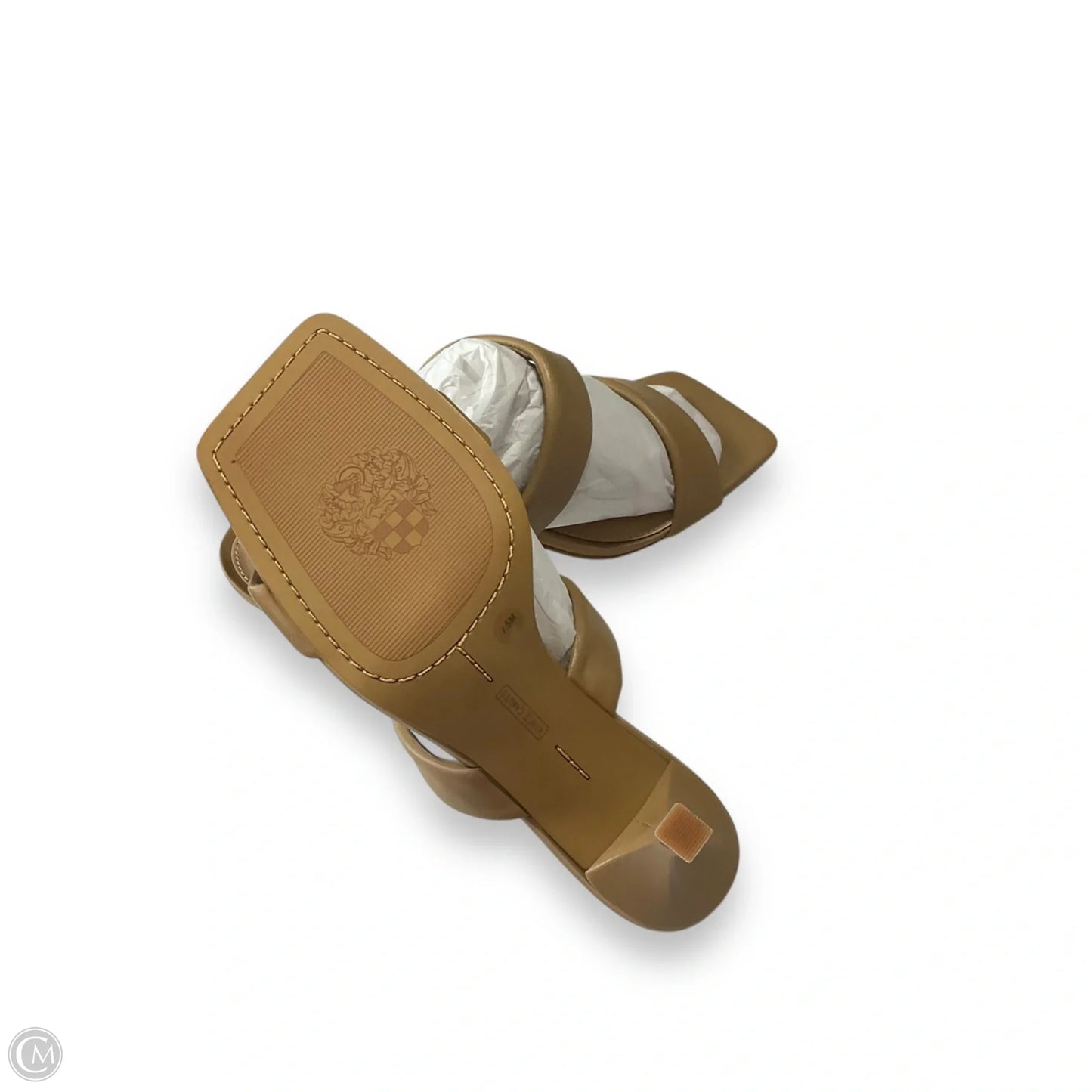 Sandals Heels Kitten By Vince Camuto In Tan, Size: 7.5