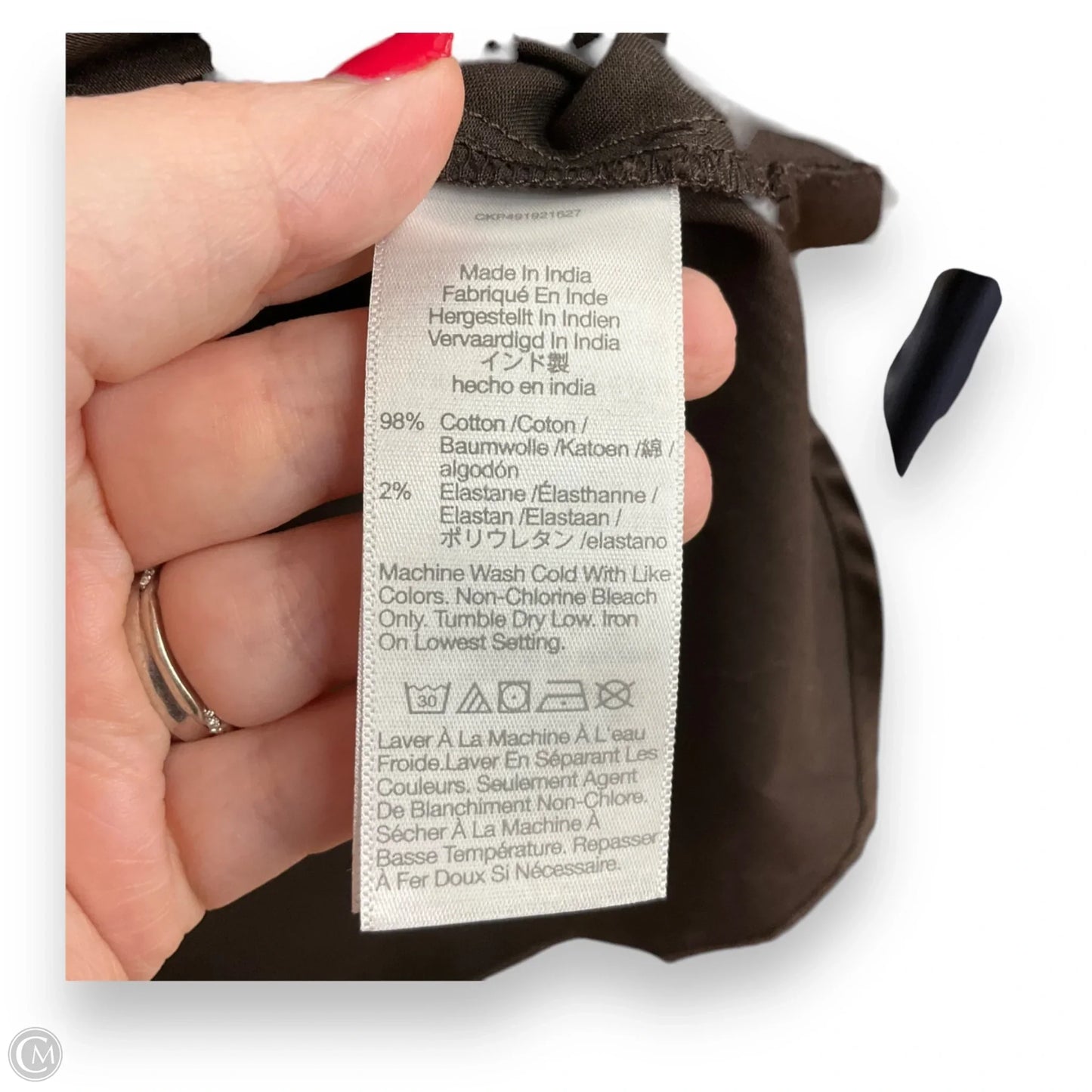 Blouse Long Sleeve By Madewell In Brown, Size: S