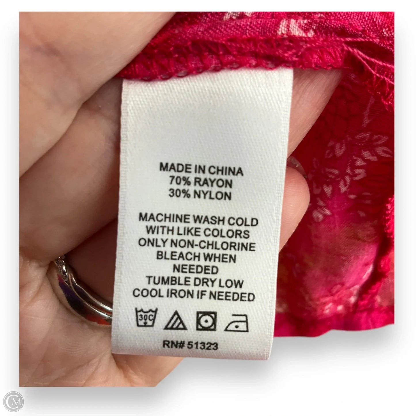 Blouse Long Sleeve By Cece In Pink, Size: L