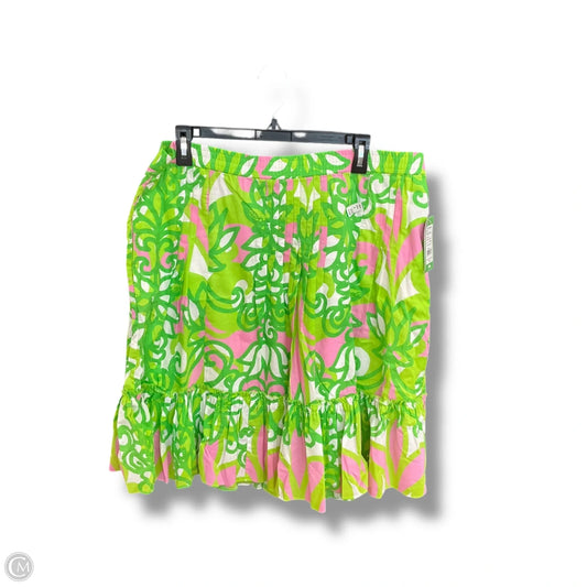 Skirt Designer By Lilly Pulitzer In Green & Pink, Size: L