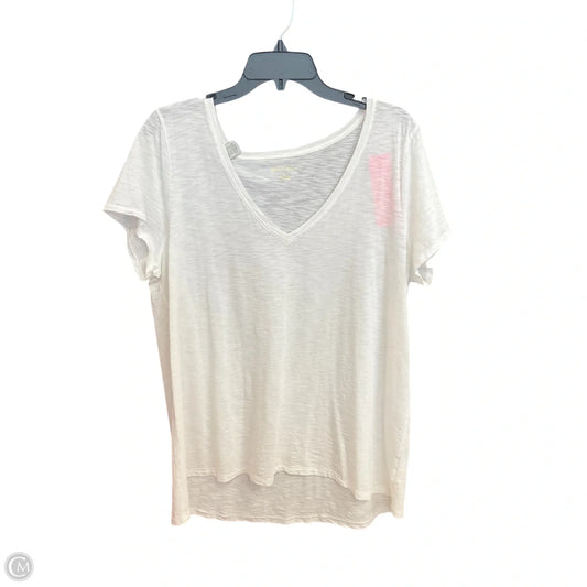 Top Short Sleeve Designer By Lilly Pulitzer In White, Size: Xl