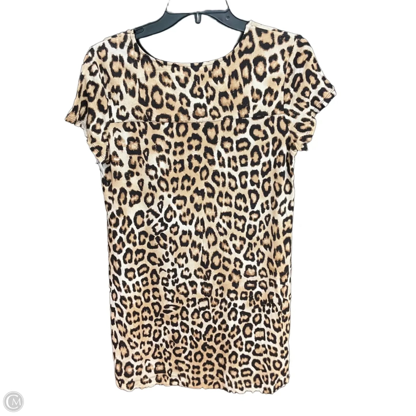Tunic Short Sleeve By Chicos In Animal Print, Size: S