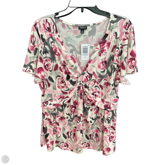 Top Sleeveless By Torrid In Floral Print, Size: L