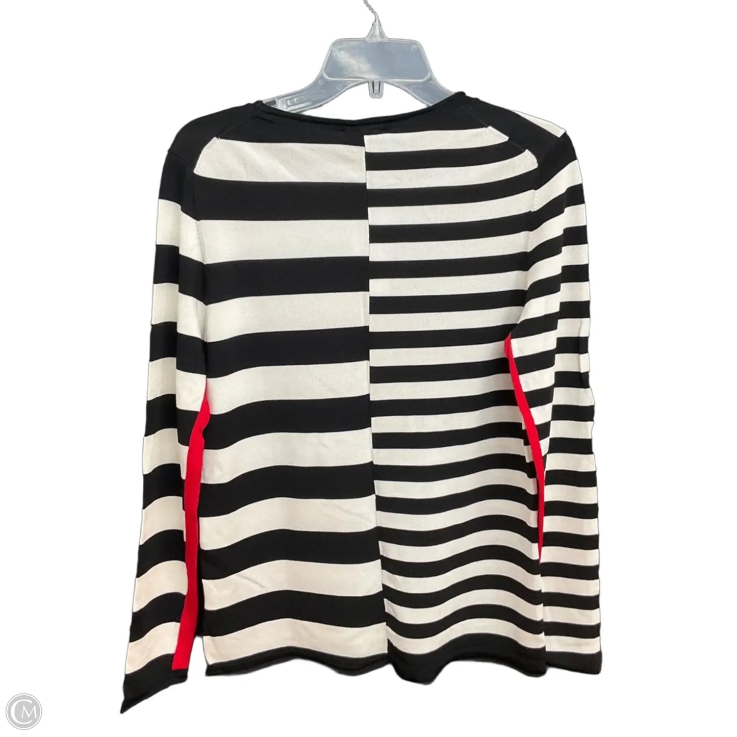 Top Long Sleeve By Katherine Barclay In Striped Pattern, Size: L