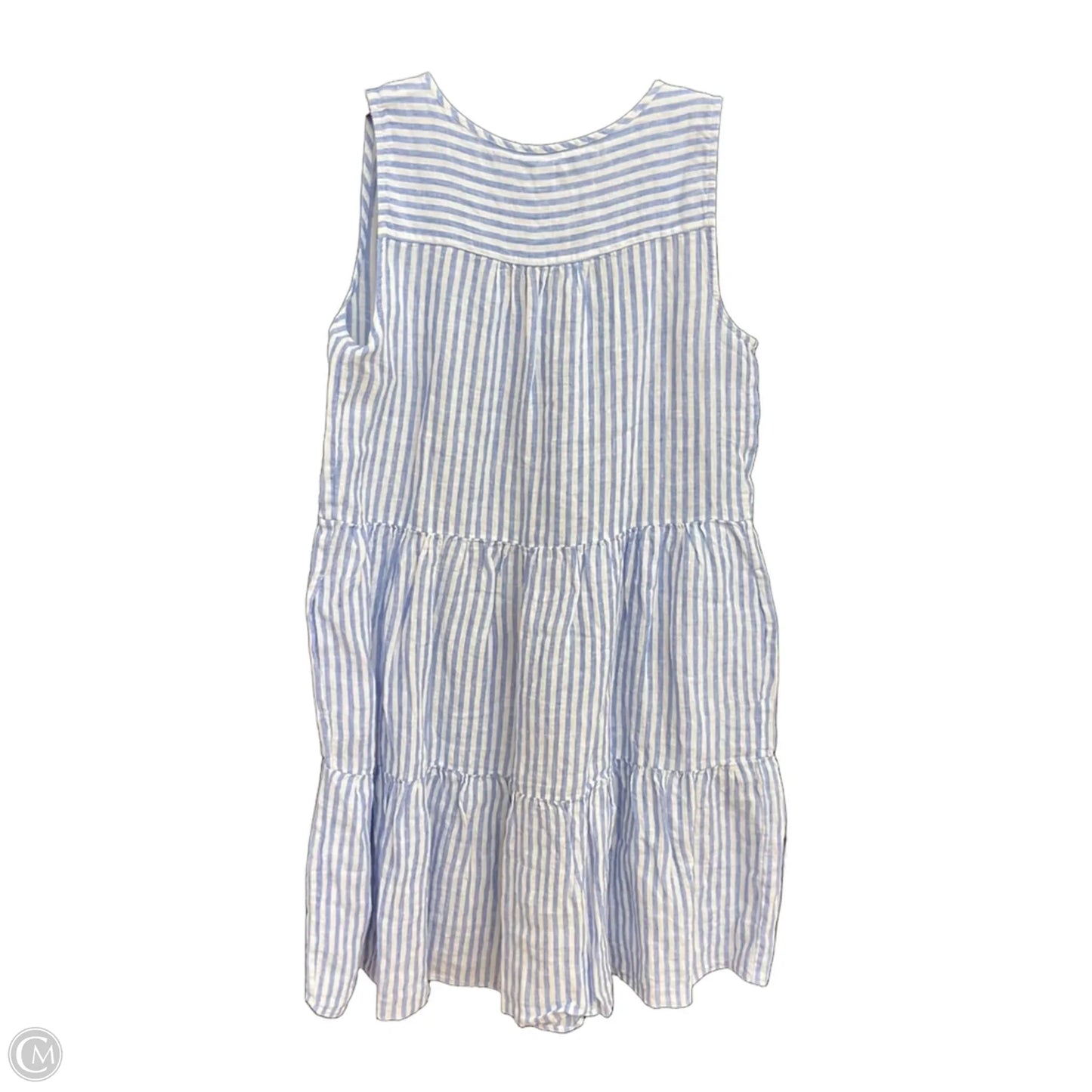 Dress Casual Midi By Talbots In Blue & White, Size: S
