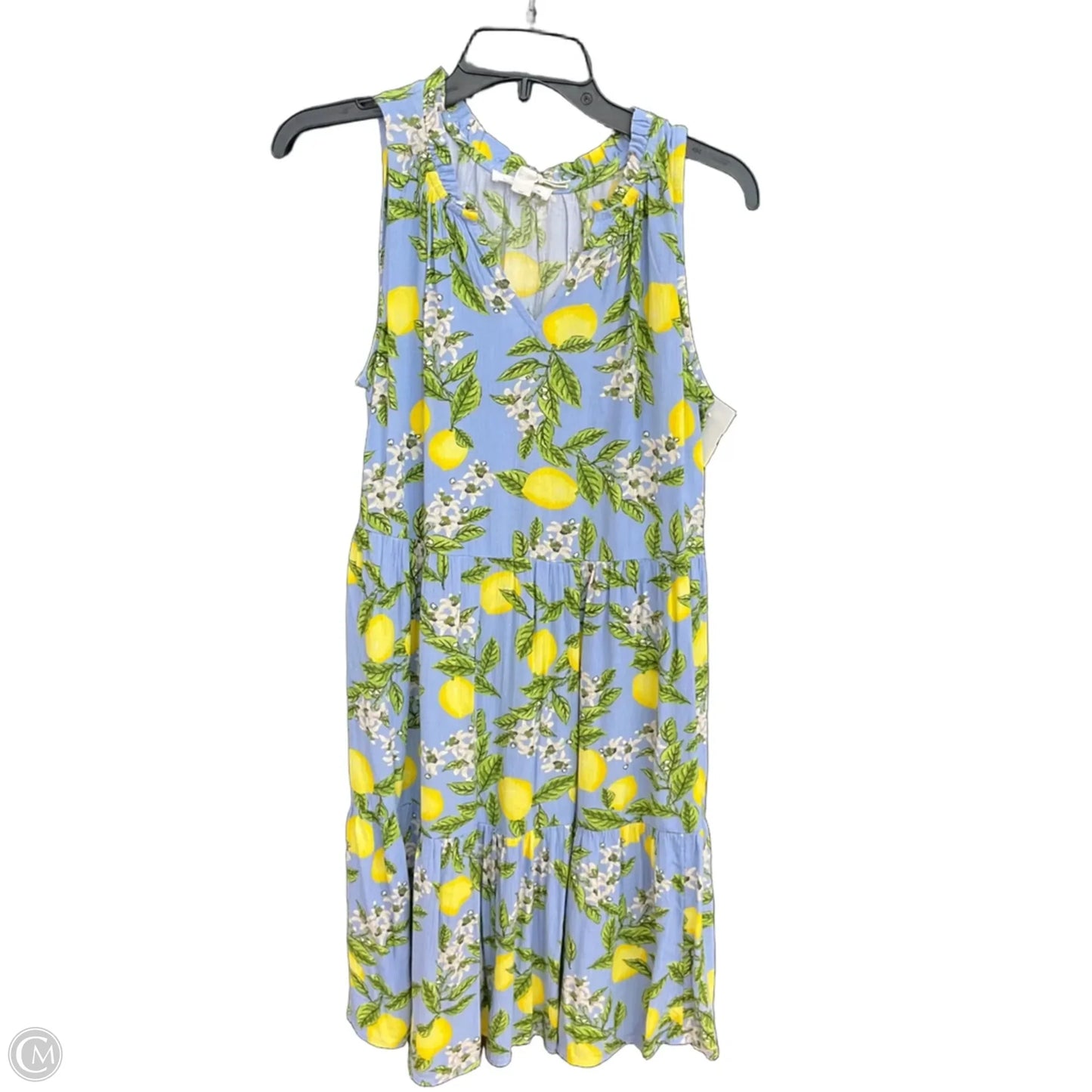 Dress Casual Midi By Beachlunchlounge In Blue & Yellow, Size: S