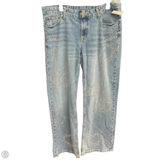 Jeans Wide Leg By Zara In Blue Denim, Size: 10