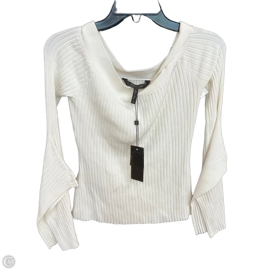 Top Long Sleeve By Bcbg In Cream, Size: M