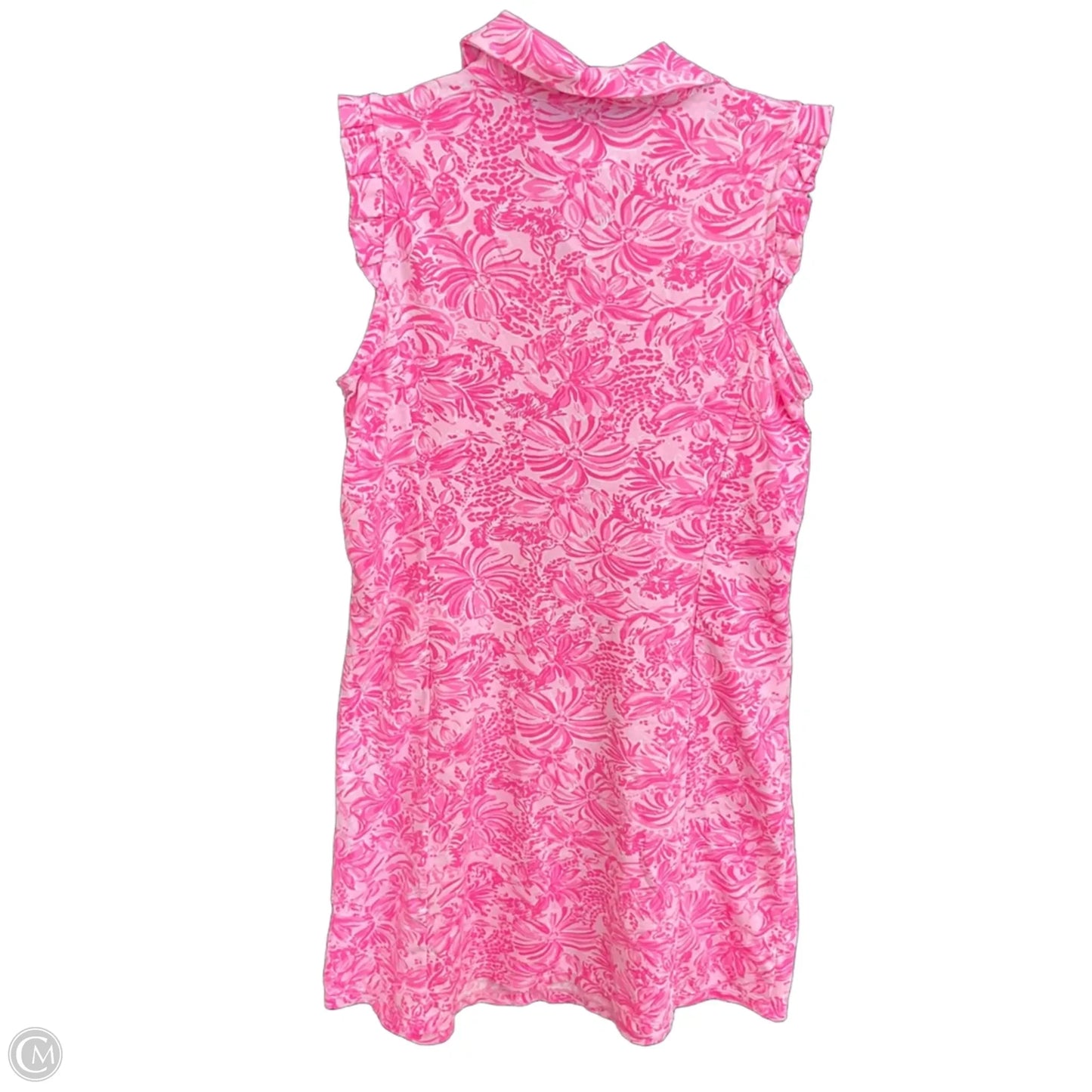 Dress Designer By Lilly Pulitzer In Pink & White, Size: M
