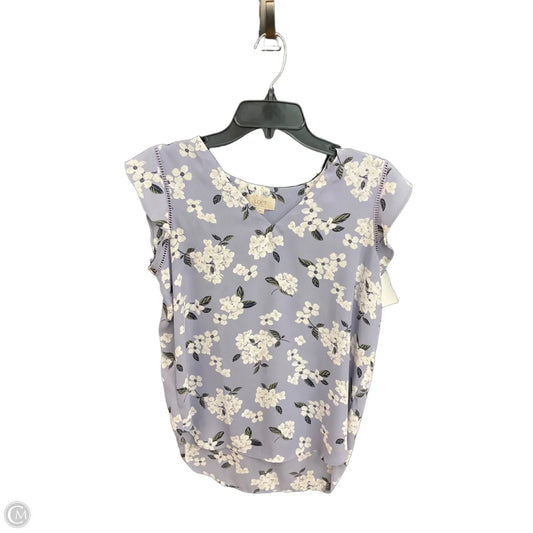 Top Sleeveless By Loft In Floral Print, Size: L