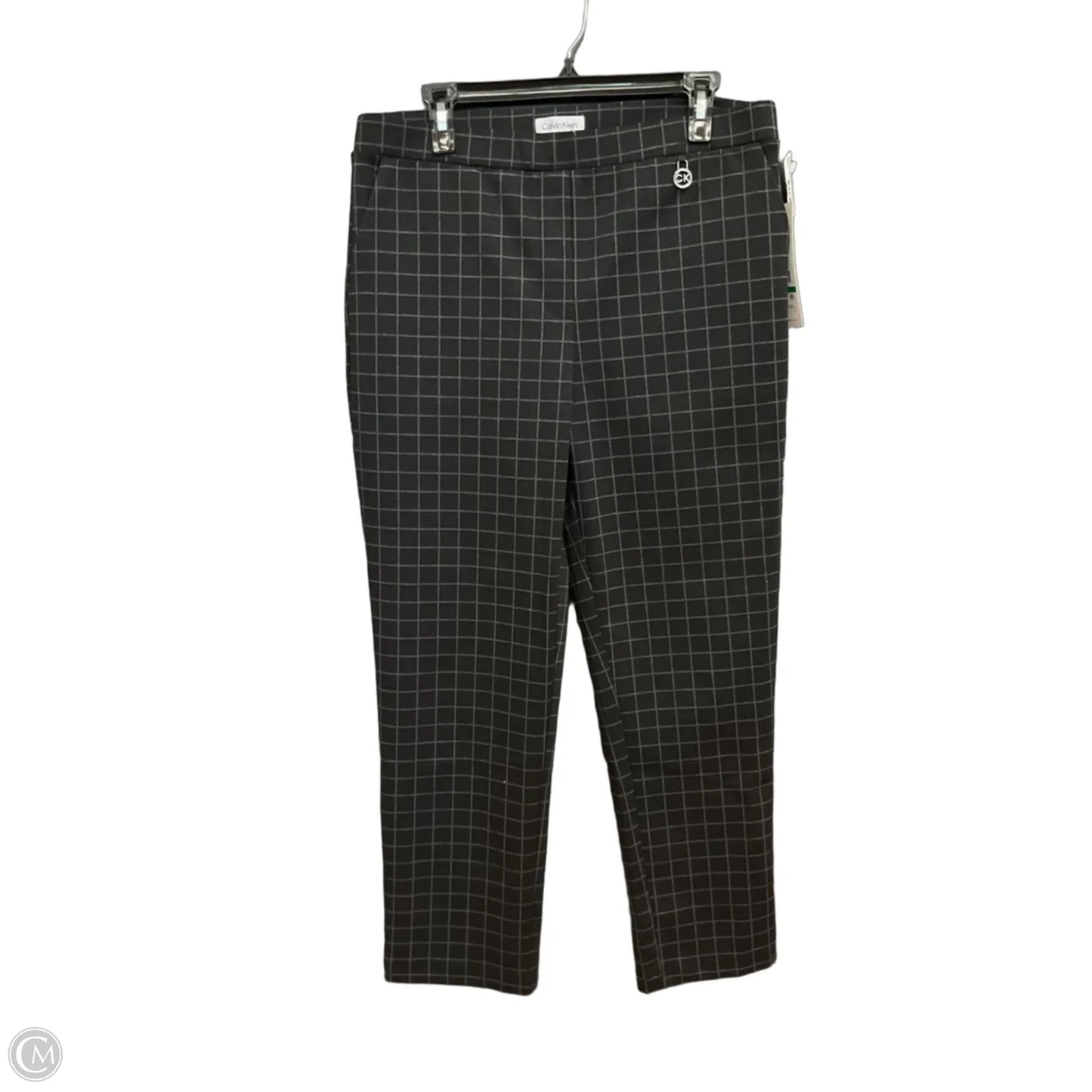 Pants Dress By Calvin Klein In Plaid Pattern, Size: L