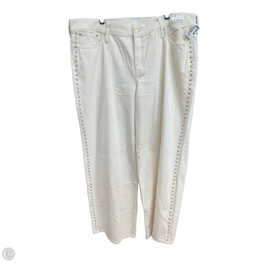 Jeans Wide Leg By J. Crew In Cream, Size: 20