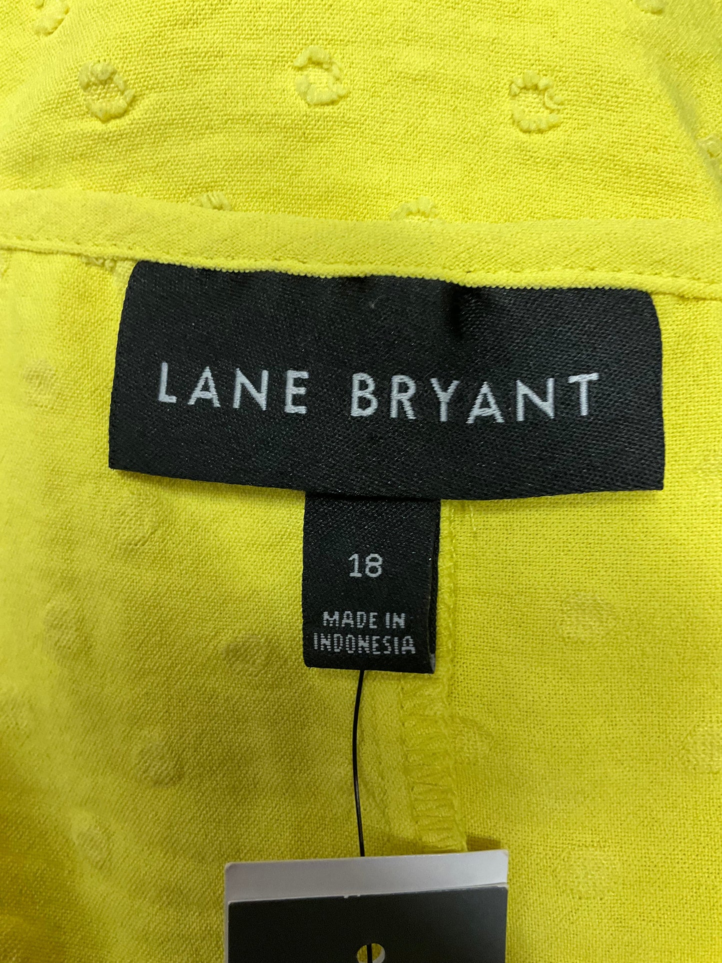 Yellow Top Sleeveless Lane Bryant, Size 1x