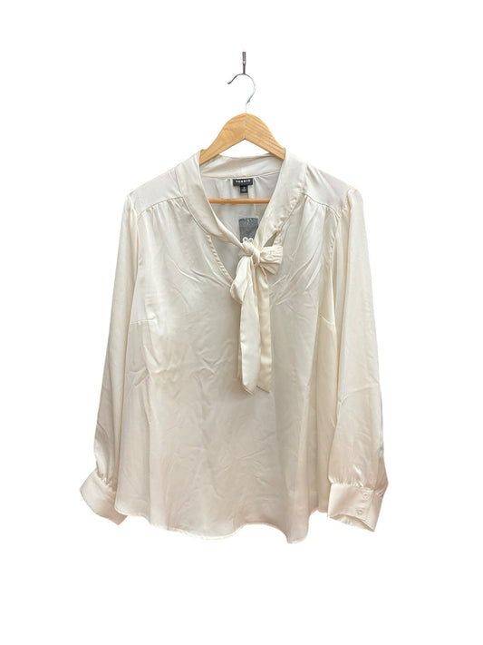 Blouse Long Sleeve By Torrid In Cream, Size: 2x