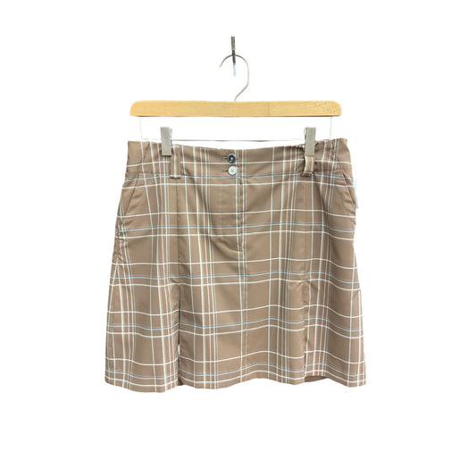 Athletic Skort By Nike Apparel In Plaid Pattern, Size: 6petite