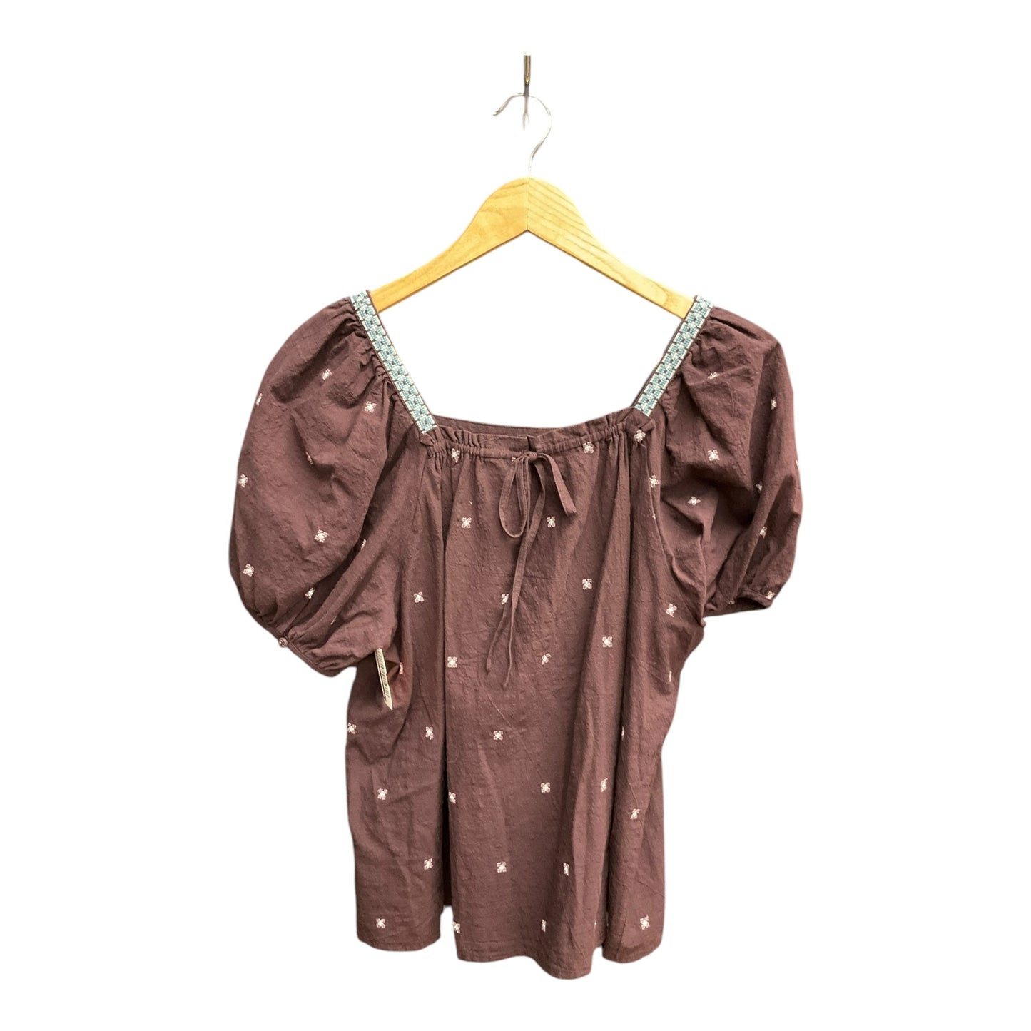 Top Short Sleeve By Madewell In Maroon, Size: L